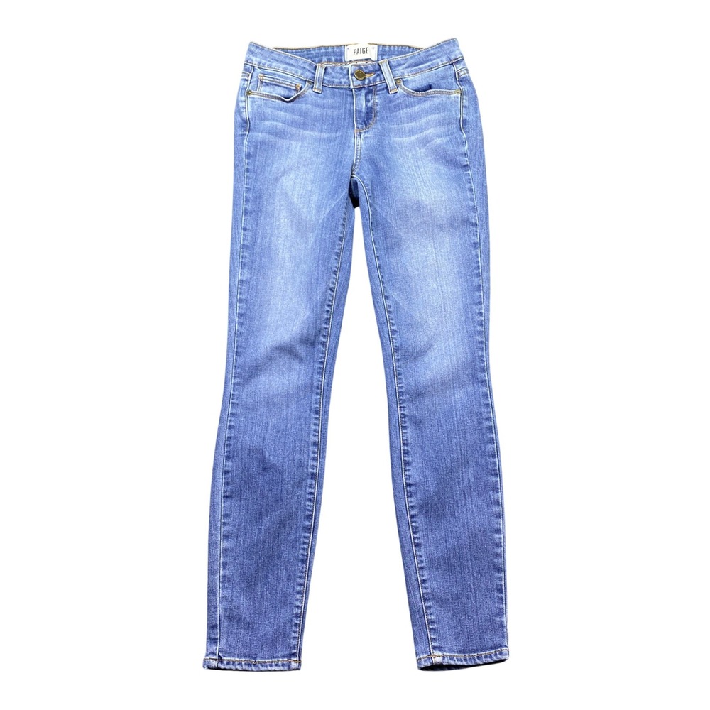 Paige Verdugo Ankle Skinny Jeans Womens 26 Blue Stretch Denim Grunge Preppy